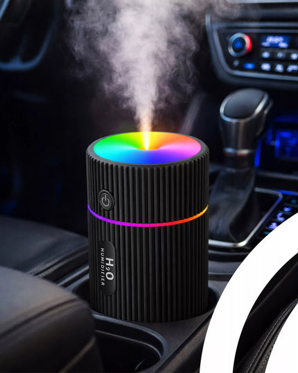 Automobilinis oro drėkintuvas, kvapų difuzorius, USB, naktinė RGB lemputė