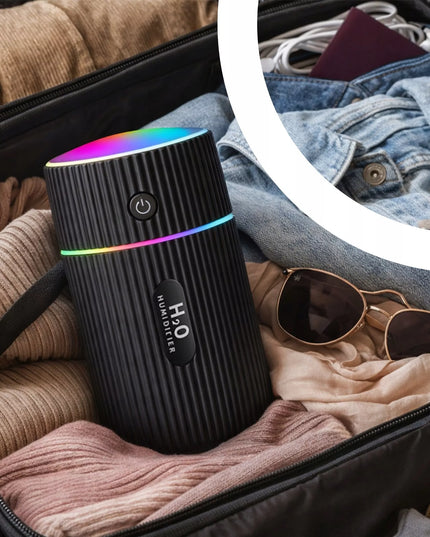 Automobilinis oro drėkintuvas, kvapų difuzorius, USB, naktinė RGB lemputė
