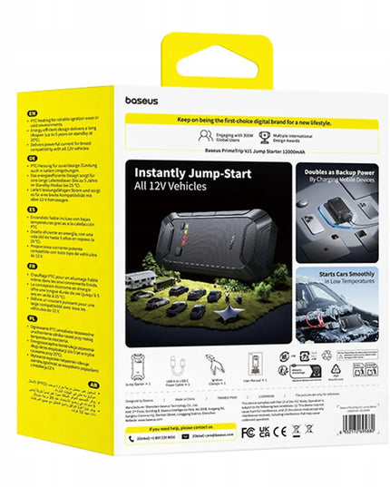 Automobilinis paleidimo įrenginys BASEUS PrimeTrip VJ1 12000mAh 5000A IP55