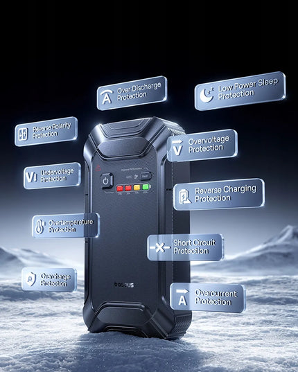 Automobilinis paleidimo įrenginys BASEUS PrimeTrip VJ1 12000mAh 5000A IP55