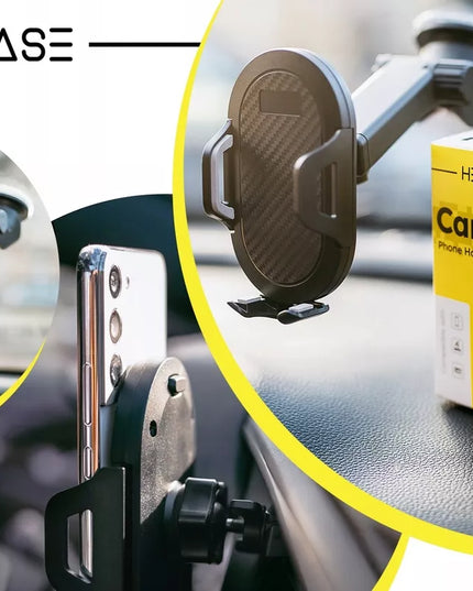 Automobilinis telefono laikiklis Hello Case ant priekinio stiklo, prietaisų skydelio ar grotelių + 3in1 USB laidas