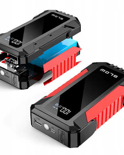 Automobilinis užvediklis BLOW JS-12 Jump Starter 1000A 12000mAh su powerbanku ir avariniu plaktuku