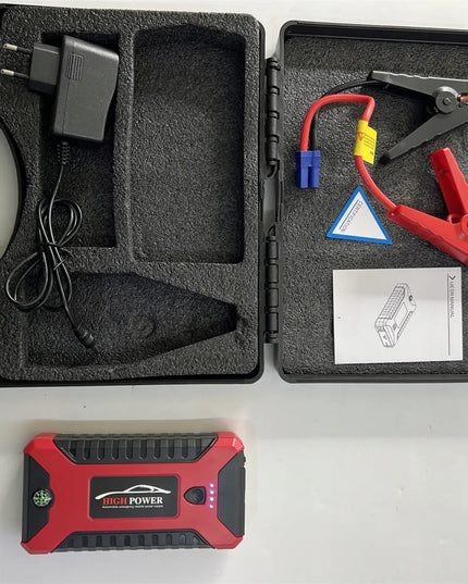 Automobilinis užvedimo įrenginys Jump Starter Powerbank 99800mAh su kompasu ir 4xUSB