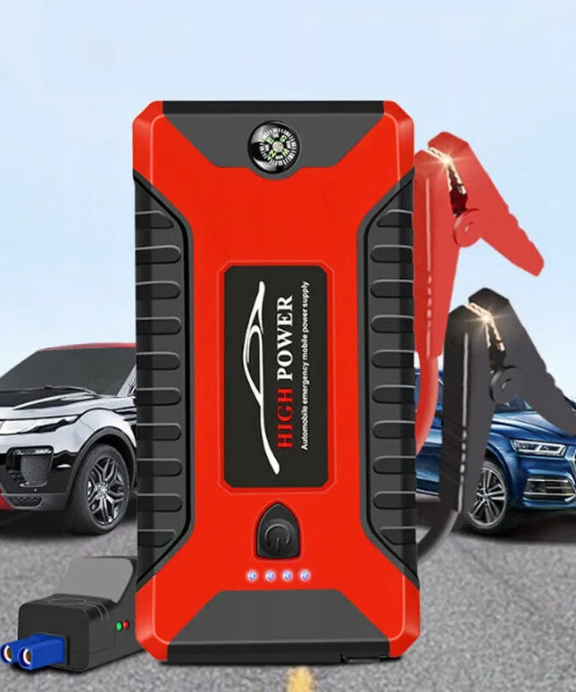Automobilinis užvedimo įrenginys Jump Starter Powerbank 99800mAh su kompasu ir 4xUSB