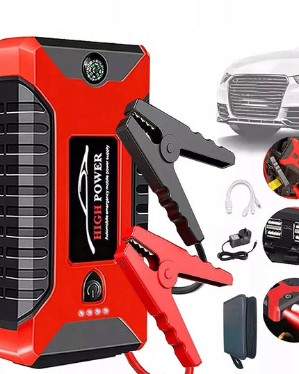 Automobilinis užvedimo įrenginys Jump Starter Powerbank 99800mAh su kompasu ir 4xUSB