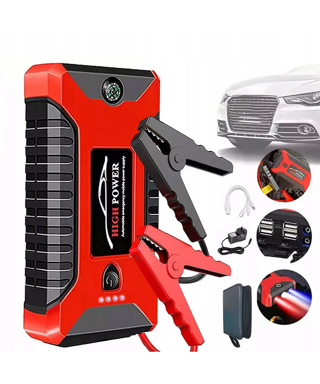 Automobilinis užvedimo įrenginys Jump Starter Powerbank 99800mAh su kompasu ir 4xUSB