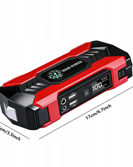 Automobilinis užvedimo įrenginys Jump Starter Powerbank Booster su gnybtais ir žibintuvėliu
