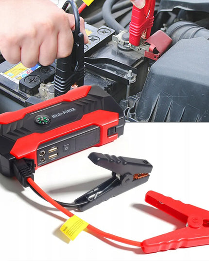 Automobilinis užvedimo įrenginys Jump Starter Powerbank Booster su gnybtais ir žibintuvėliu