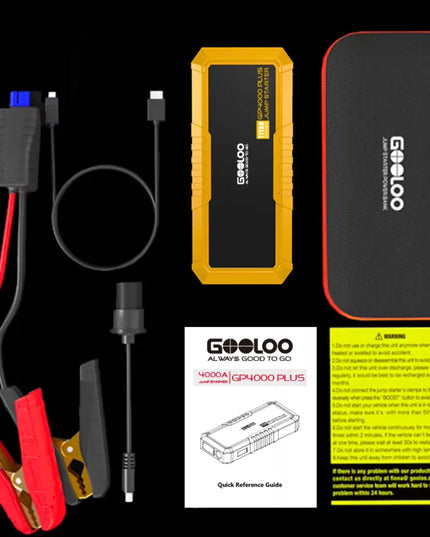 Automobilinis užvedimo įrenginys Jump Starter Powerbank GOOLOO GP4000 PLUS 4000A 20000 mAh