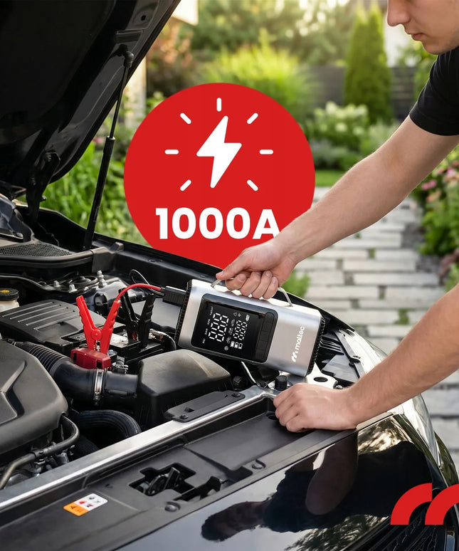 Automobilinis užvedimo įrenginys Maltec STARTO150, 1000A booster, kompresorius, powerbank, su dėklu