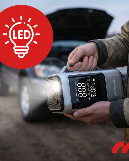 Automobilinis užvedimo įrenginys Maltec STARTO150, 1000A booster, kompresorius, powerbank, su dėklu