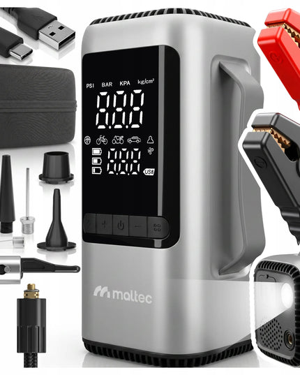 Automobilinis užvedimo įrenginys Maltec STARTO150, 1000A booster, kompresorius, powerbank, su dėklu