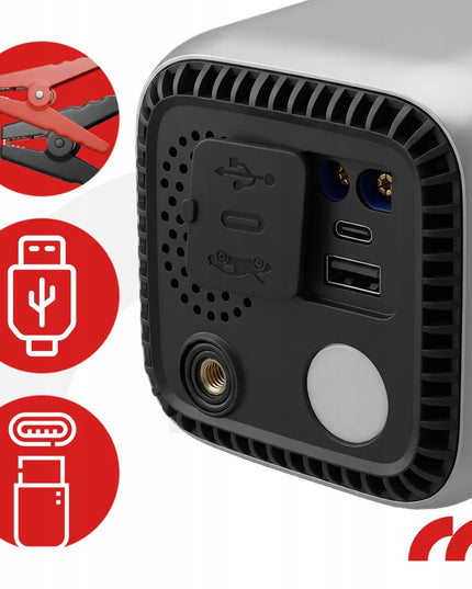 Automobilinis užvedimo įrenginys Maltec STARTO150, 1000A booster, kompresorius, powerbank, su dėklu