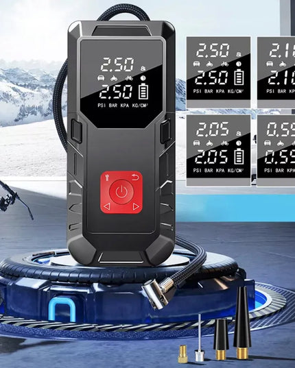 Automobilinis užvedimo įrenginys powerbank išmanus oro kompresorius žibintuvėlis