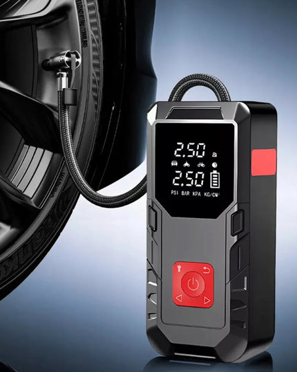 Automobilinis užvedimo įrenginys powerbank išmanus oro kompresorius žibintuvėlis