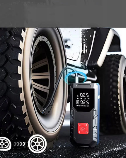 Automobilinis užvedimo įrenginys powerbank išmanus oro kompresorius žibintuvėlis