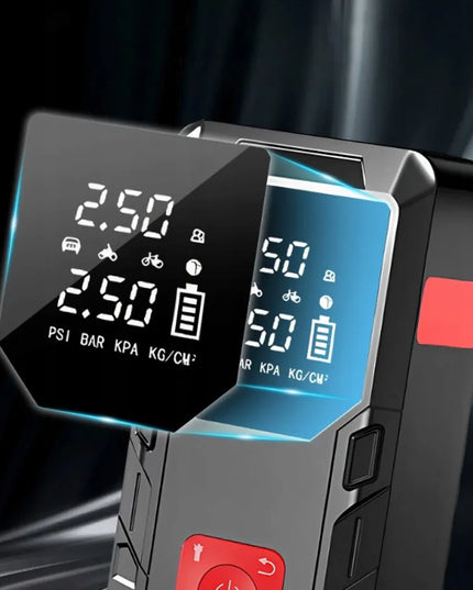 Automobilinis užvedimo įrenginys powerbank išmanus oro kompresorius žibintuvėlis