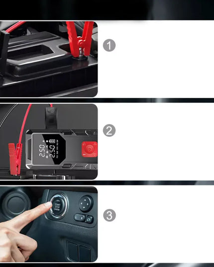 Automobilinis užvedimo įrenginys powerbank išmanus oro kompresorius žibintuvėlis