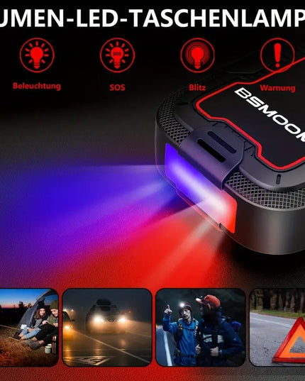 Automobilio užvedėjas 12V 6000A su LCD ekranu ir LED žibintuvėliu | Power Bank 26800mAh su greitu įkrovimu, tinka visiems benzininiams ir iki 10.0L dyzeliniams varikliams