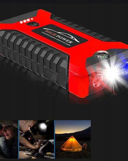 Automobilio išorinis akumuliatorius jump starter 12v su skystųjų kristalų ekranu 99800mah