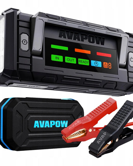 Automobilio paleidiklis (Jump starter) 12V 10000A 24000 mAh 88.8Wh Powerbank USB-C PD 65W AVAPOW TJ68