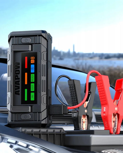 Automobilio paleidiklis (Jump starter) 12V 10000A 24000 mAh 88.8Wh Powerbank USB-C PD 65W AVAPOW TJ68