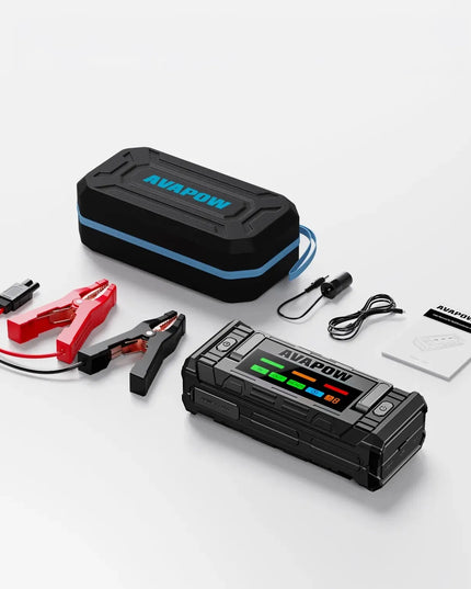 Automobilio paleidiklis (Jump starter) 12V 10000A 24000 mAh 88.8Wh Powerbank USB-C PD 65W AVAPOW TJ68