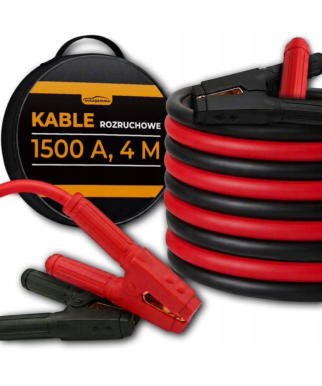 Automobilio užvedimo laidai 1500 A, 4 m, 50 mm, su maišeliu