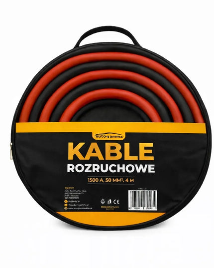 Automobilio užvedimo laidai 1500 A, 4 m, 50 mm, su maišeliu