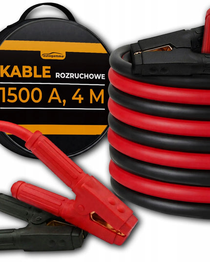 Automobilio užvedimo laidai 1500 A, 4 m, 50 mm, su maišeliu