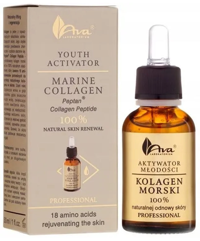 Ava Laboratorium jaunystės aktyvatorius su jūriniu kolagenu, 30 ml