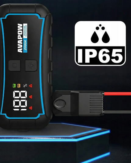 AVAPOW E5 PRO automobilinis paleidiklis, 12000 mAh, 2000A, 44.4Wh maitinimo bankas