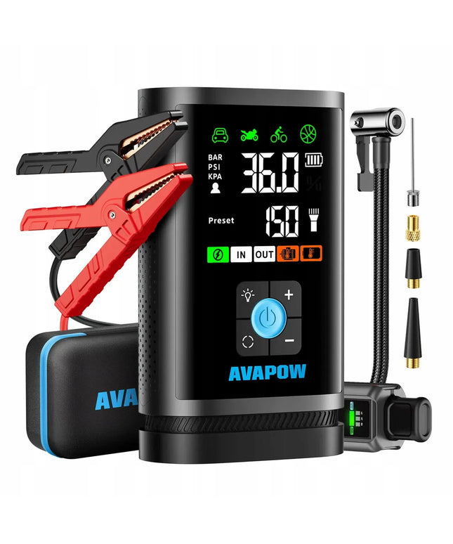 AVAPOW JP3 12V 3000A 59.2Wh 16000mAh automobilinis paleidiklis (boosteris)