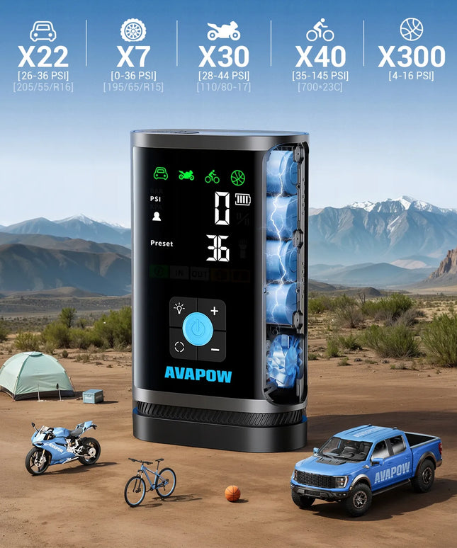 AVAPOW JP3 12V 3000A 59.2Wh 16000mAh automobilinis paleidiklis (boosteris)