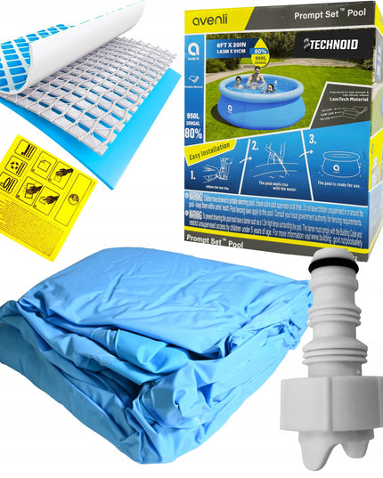 Avenli pripučiamas sodo baseinas 2,4 m, 6-viename, skirtas vaikams, 3 sluoksnių, Premium