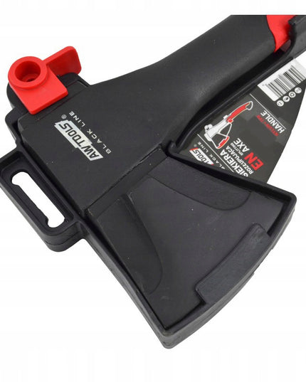 AWTOOLS skaldymo kirvis su pleištu 1800g BLACK LINE AW33034BL tvirtas