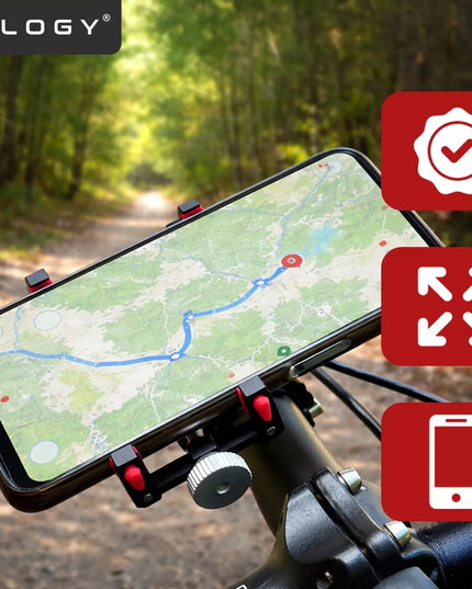 TVIRTAS ALOGY DVIRAČIŲ IR MOTOCIKLŲ LAIKIKLIS TELEFONUI AR GPS