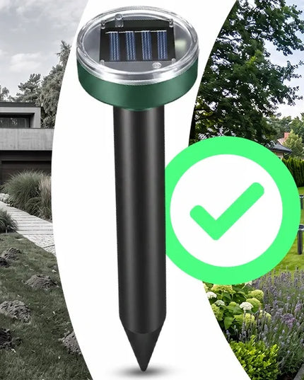 4 vnt. RETOO ER1124 galingų saulės energija maitinamų kurmių ir pelėnų baidyklių sodui rinkinys