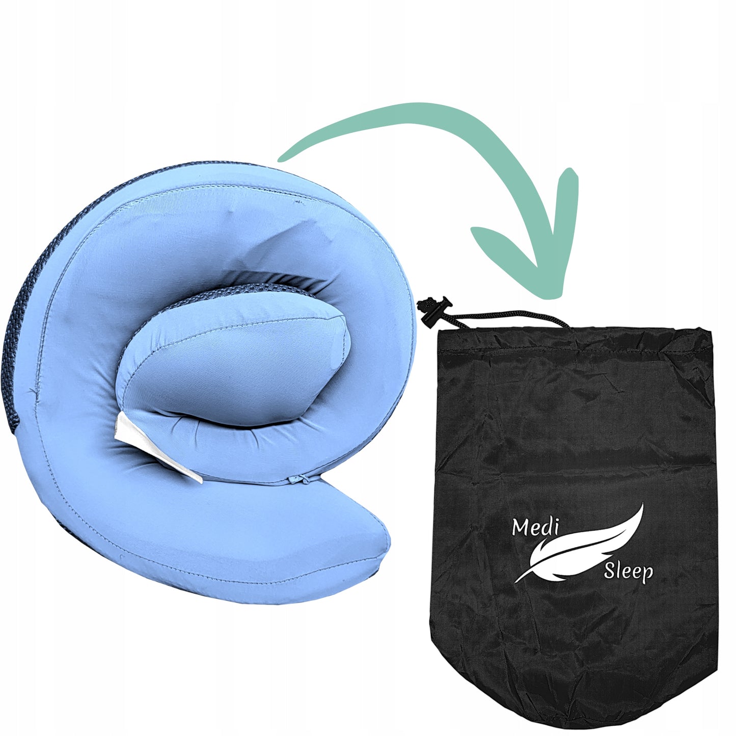 Kelioninė pagalvėlė ant kaklo, skirta kelionėms lėktuvu "Medi Sleep"