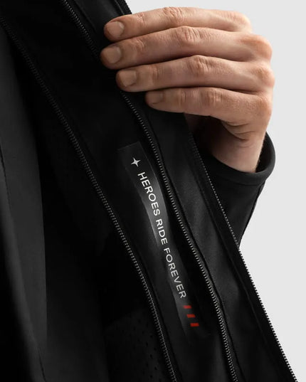 REBELHORN BORG II BLACK GREY RED vyriška tekstilinė motociklininko striukė