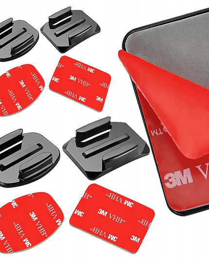 3M VHB lipdukinių laikiklių rinkinys „GoPro HERO“ 13, 12, 11, 10, 9, 8, 7, 6, 5, 4, 3