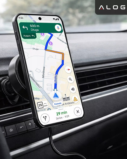 Automobilinis telefono laikiklis su 15W MagSafe belaidžiu įkrovikliu ventiliacijos grotelėms