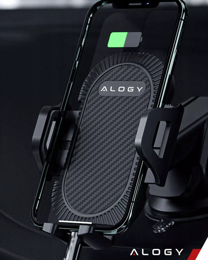 Automobilinis telefono laikiklis tvirtinamas prie stiklo arba prietaisų skydelio