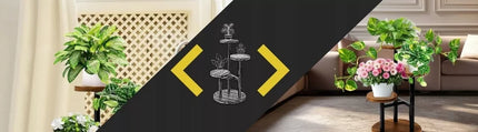 Pastatomas gėlių stovas Metalinis Medinis Loft