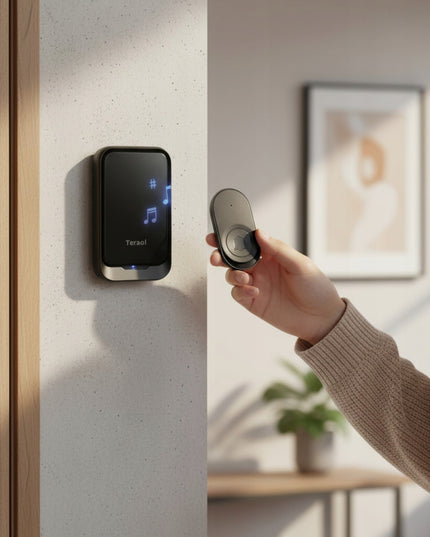 Belaidis durų ir vartelių skambutis, lauko, atsparus vandeniui, su USB baterija