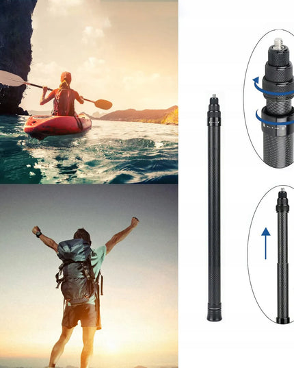 Nematoma asmenukių lazda „Insta360 X4/ONE X2/ONE R“, reguliuojama iki 3 m
