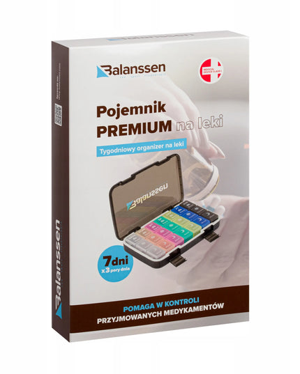 Balanssen PREMIUM savaitinė vaistų dėžutė su 3 skyreliais per dieną x7