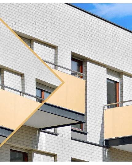 Balkono uždanga 0,8x4m smėlio spalvos kilimėlis terasai ir tvorai, UV 99% apsauga + DOVANA