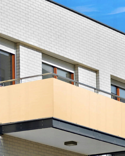 Balkono uždanga 0,8x4m smėlio spalvos kilimėlis terasai ir tvorai, UV 99% apsauga + DOVANA
