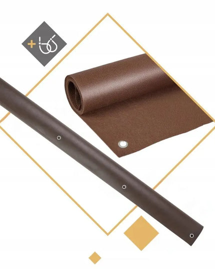 Balkono uždanga 0,9x5m, ruda apsauginė mata terasai, UV apsauga 99% + dovana